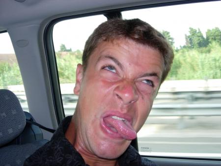 grimaces